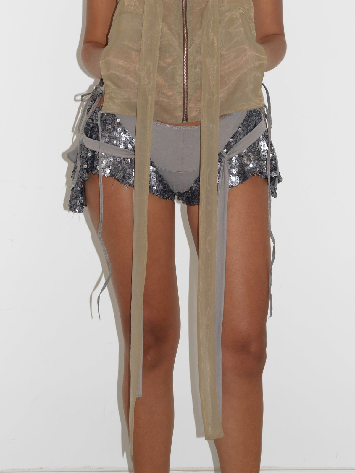 BOYFRIEND PANTIES in grey/metallic