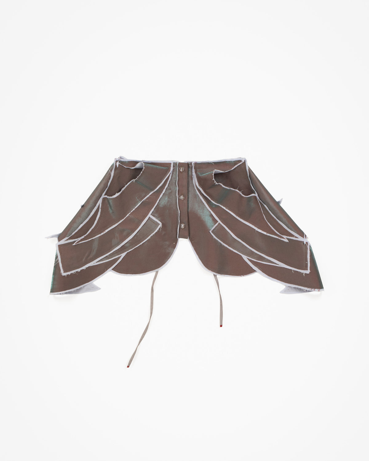 DEMI SKIRT in cotton-backed shot silk