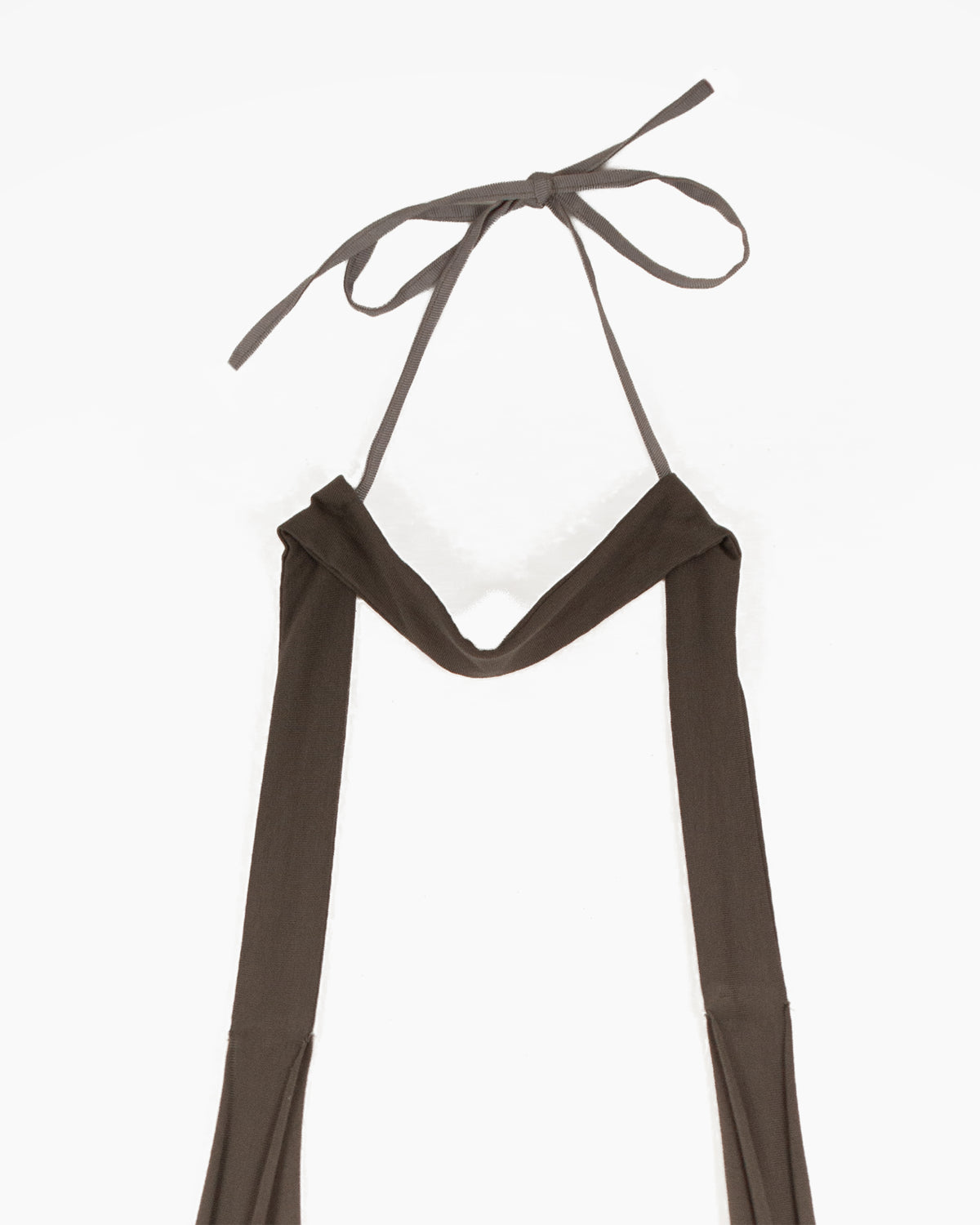 NECKTIE CHOKER in brown  jersey