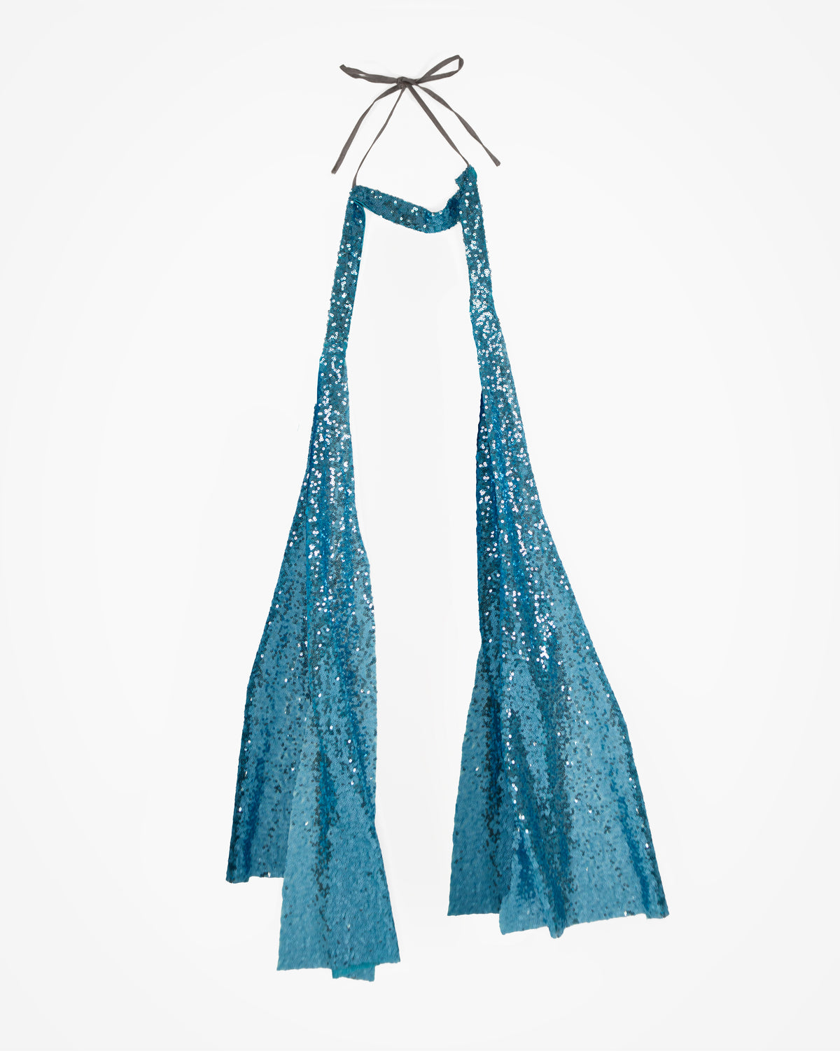 NECKTIE CHOKER in aqua sequin