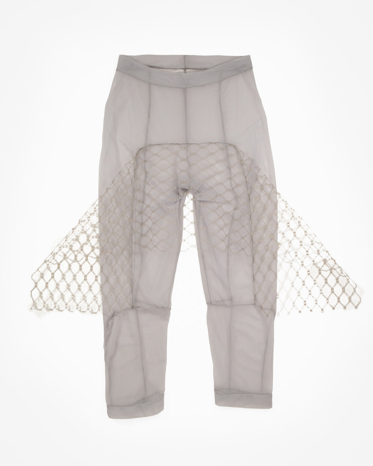 VEILED LEGGINGS  in grey mesh