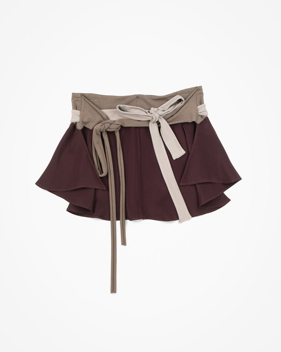 BOB SKIRT in burgundy/taupe
