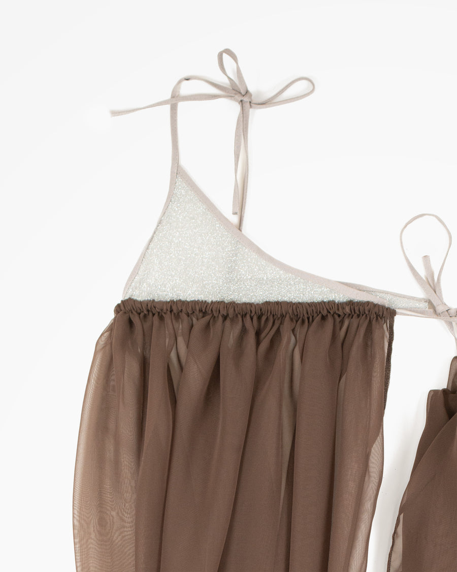 TUMBLE TOP in glitter/brown