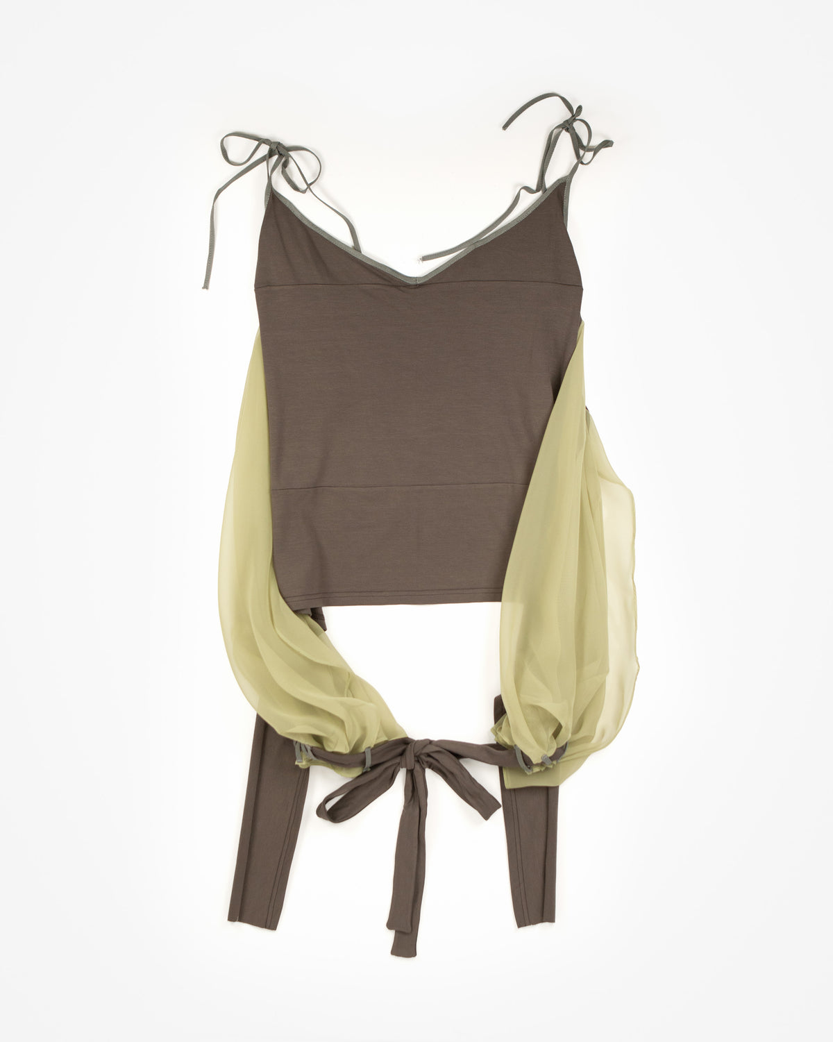 SLINK TANK in taupe/pistachio