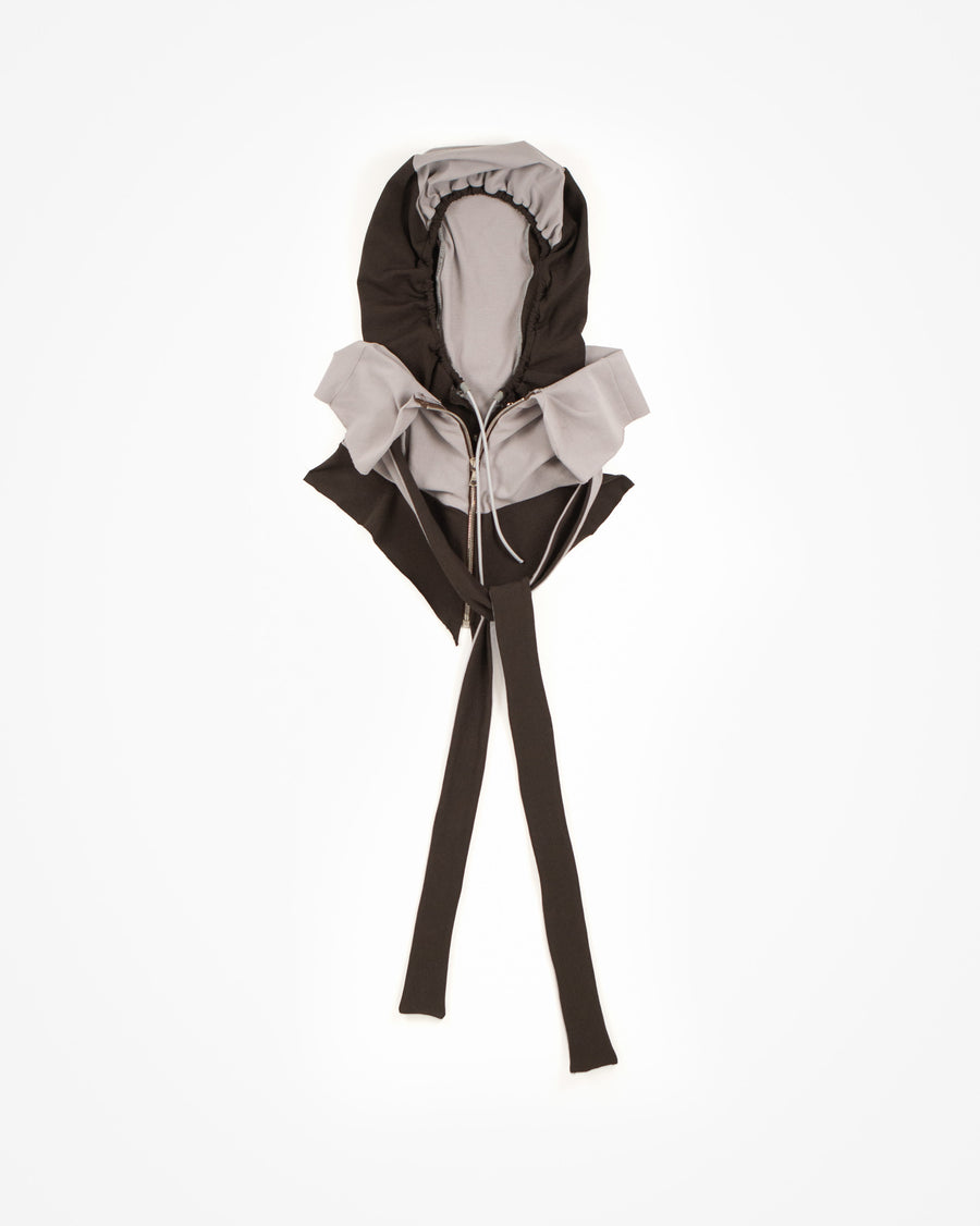 HUSH HUSH HOOD in dark brown/grey