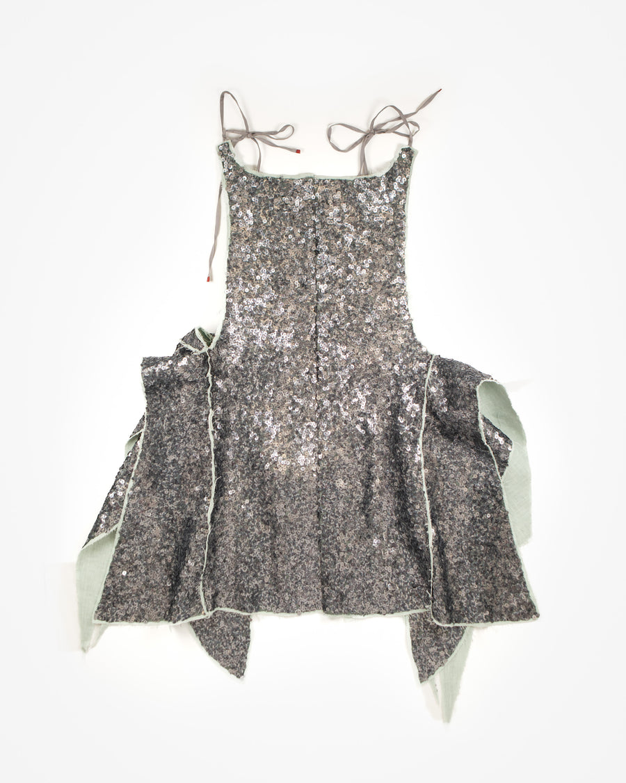 NON-DOM DRESS in metallic/mint