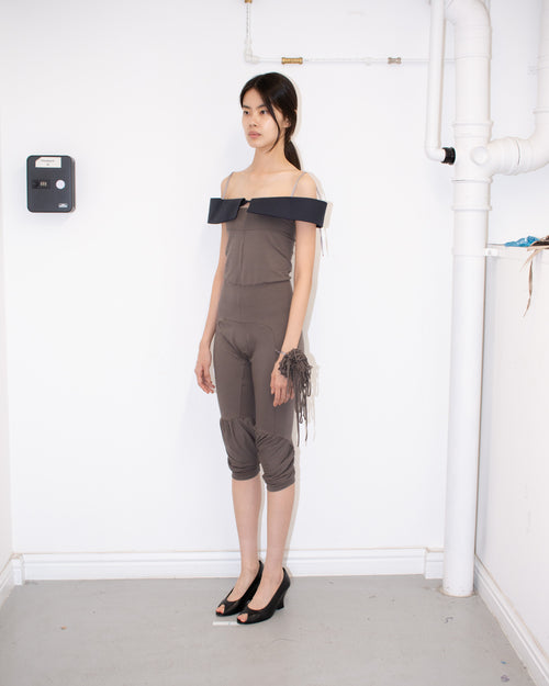 HIGH ROMPER in grey