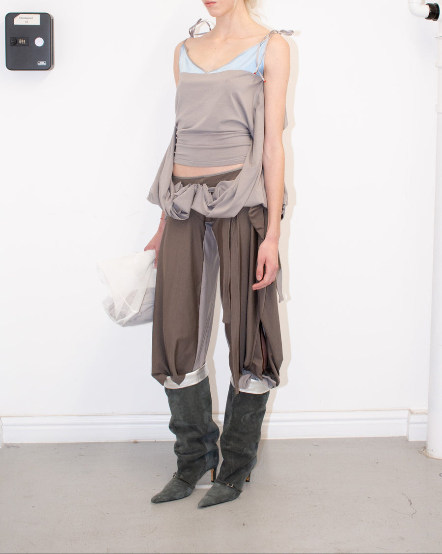SLINK TANK in grey/sky blue