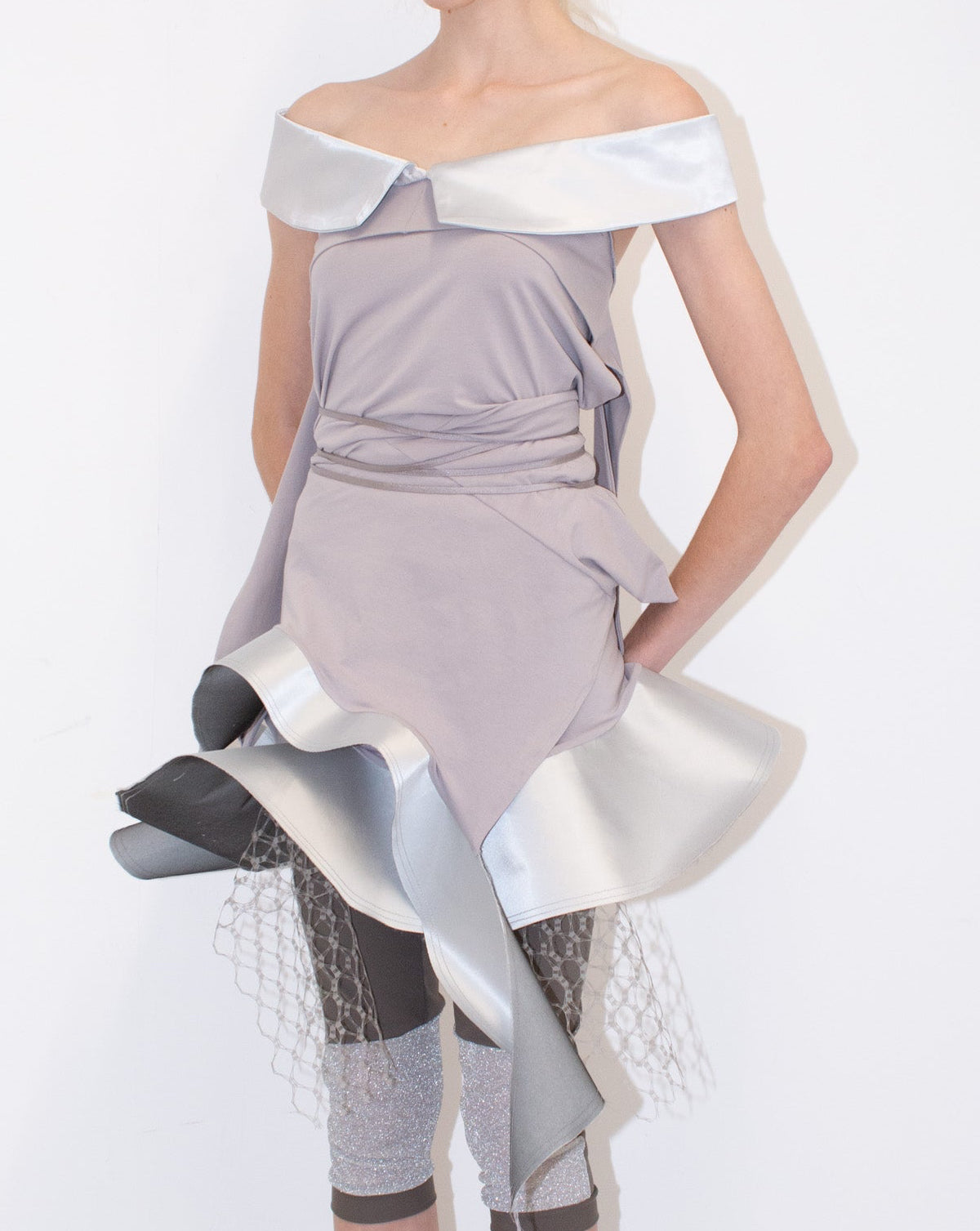 TIED UP DRESS in jersey